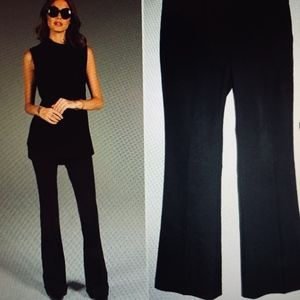 ELIE TAHARI  Black Gabardine Slacks Size 10